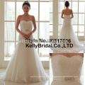 Alibaba Hot sale sexy lace sweetheart neckline off-shoulder sleeveless strapless wedding gown dress